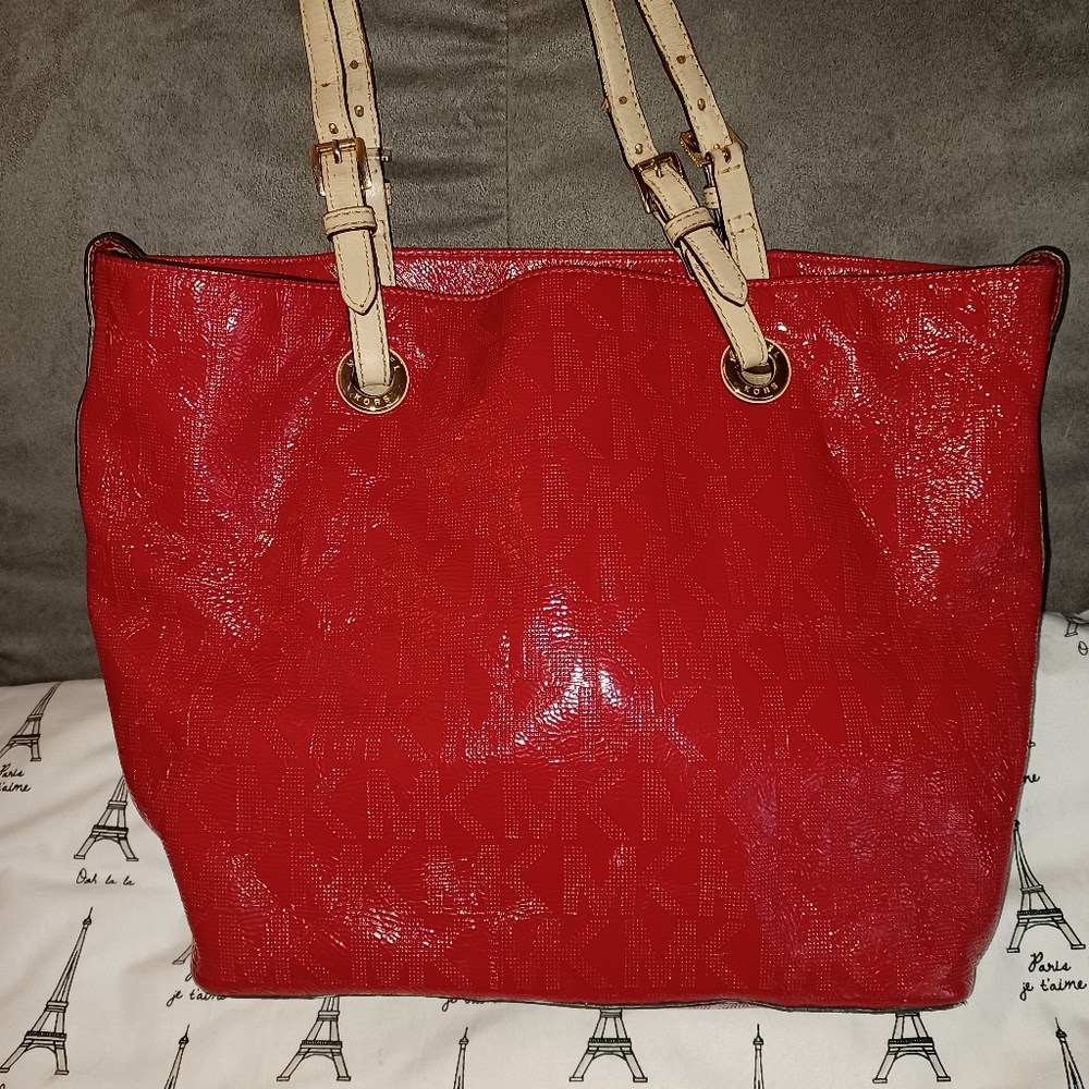 Red Michael Kors tote